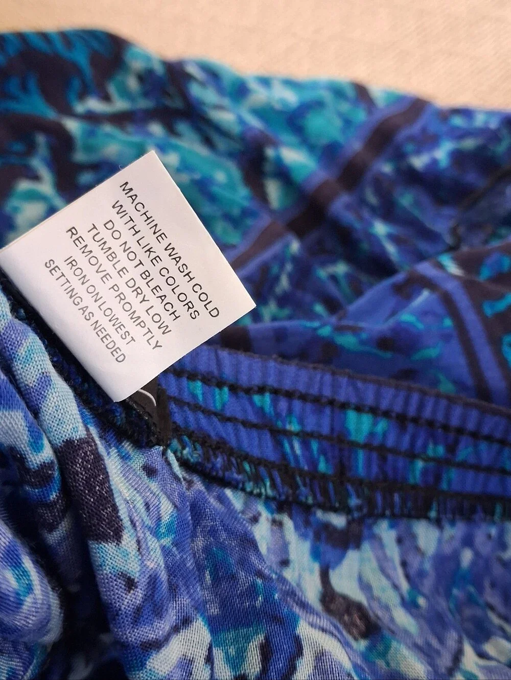 notations ♡ boho tiered blue small maxi skirt mermaid core coastal